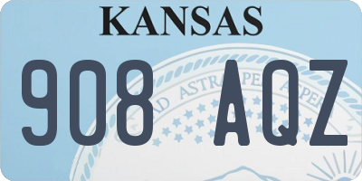 KS license plate 908AQZ