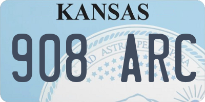 KS license plate 908ARC