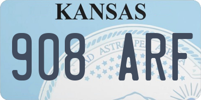 KS license plate 908ARF