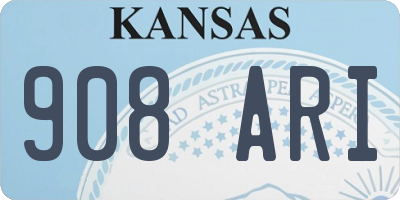 KS license plate 908ARI
