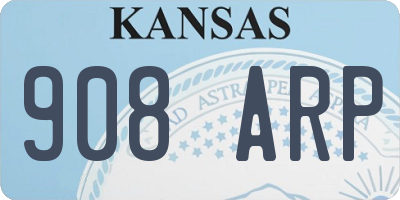 KS license plate 908ARP