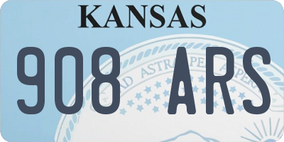 KS license plate 908ARS