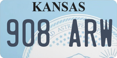KS license plate 908ARW