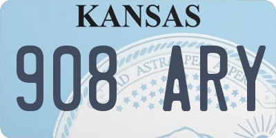 KS license plate 908ARY