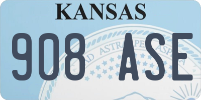 KS license plate 908ASE