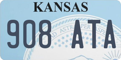 KS license plate 908ATA