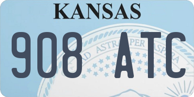 KS license plate 908ATC