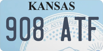 KS license plate 908ATF