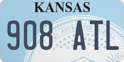 KS license plate 908ATL