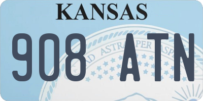 KS license plate 908ATN
