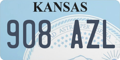 KS license plate 908AZL
