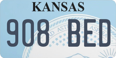 KS license plate 908BED