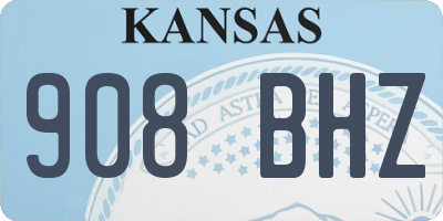KS license plate 908BHZ