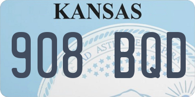 KS license plate 908BQD