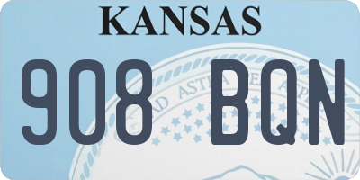 KS license plate 908BQN