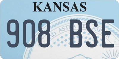KS license plate 908BSE