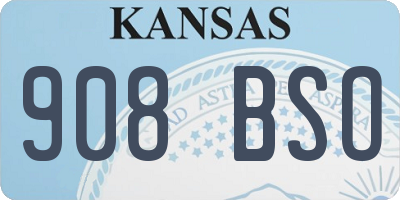 KS license plate 908BSO