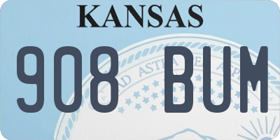 KS license plate 908BUM