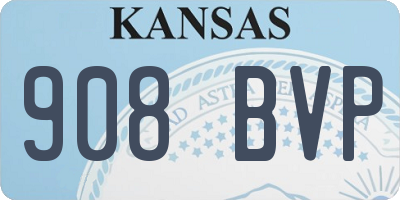 KS license plate 908BVP