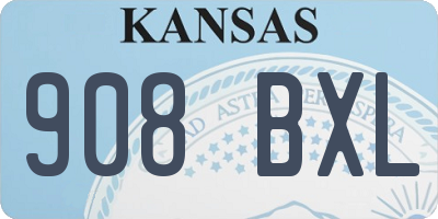 KS license plate 908BXL