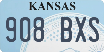 KS license plate 908BXS
