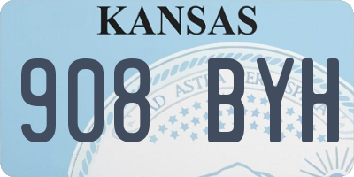 KS license plate 908BYH