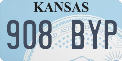 KS license plate 908BYP