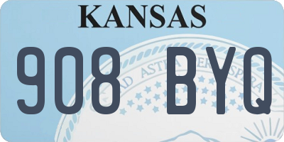 KS license plate 908BYQ