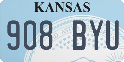 KS license plate 908BYU
