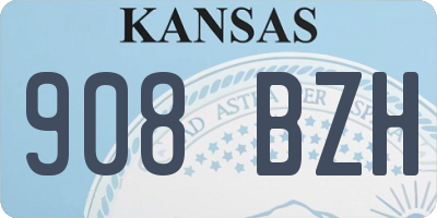 KS license plate 908BZH