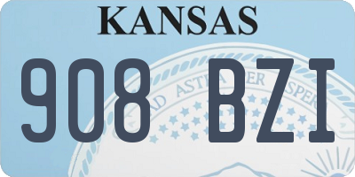 KS license plate 908BZI