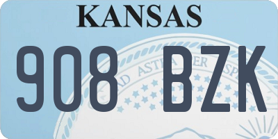 KS license plate 908BZK