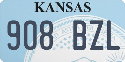 KS license plate 908BZL