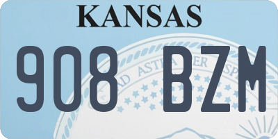 KS license plate 908BZM