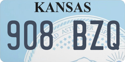 KS license plate 908BZQ