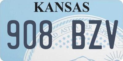 KS license plate 908BZV