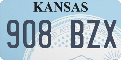 KS license plate 908BZX