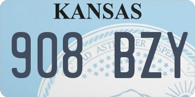 KS license plate 908BZY