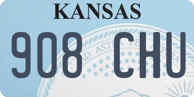 KS license plate 908CHU