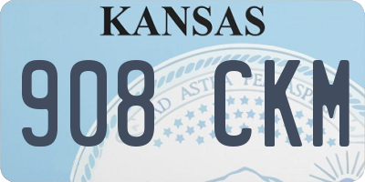KS license plate 908CKM