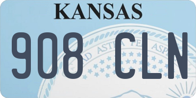 KS license plate 908CLN
