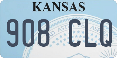 KS license plate 908CLQ