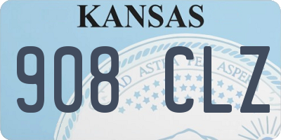 KS license plate 908CLZ