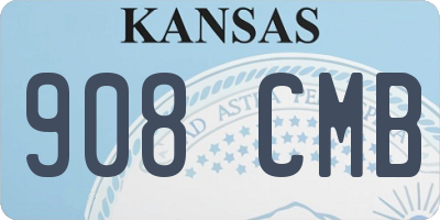 KS license plate 908CMB