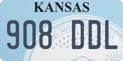 KS license plate 908DDL