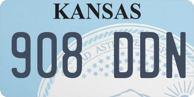 KS license plate 908DDN