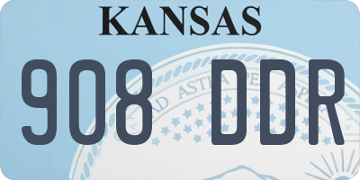 KS license plate 908DDR