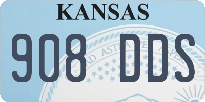 KS license plate 908DDS
