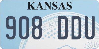 KS license plate 908DDU
