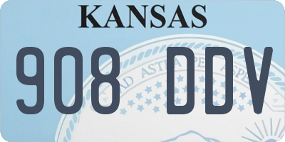 KS license plate 908DDV